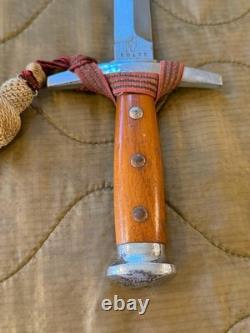 Vintage Swiss Army M43 Dagger Knife w Scabbard SIG Neuhausen M1943 WW2 Era