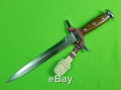 Vintage Swiss Switzerland Army Dress Dagger Fighting Knife & Scabbard Knot