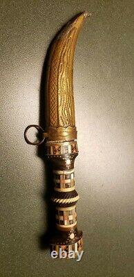 Vintage Syrian Hand Made Jambiya Dagger Fighting Knife Nice