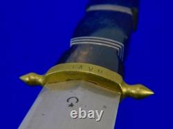 Vintage Turkish Turkey Custom Made Dagger Fighting Knife with Scabbard