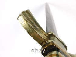 Vintage US Custom Made Large & Heavy Dagger Fighting Knife with Scabbard