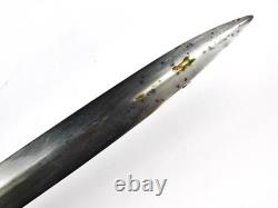 Vintage US Custom Made Large & Heavy Dagger Fighting Knife with Scabbard