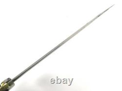Vintage US Custom Made Large & Heavy Dagger Fighting Knife with Scabbard