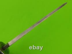 Vintage US Custom Made Medieval Style Rondel Dagger Fighting Knife with Sheath