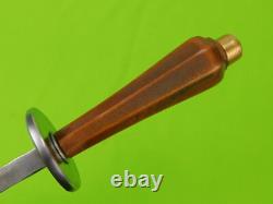 Vintage US Custom Made Medieval Style Rondel Dagger Fighting Knife with Sheath
