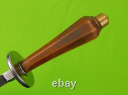 Vintage US Custom Made Medieval Style Rondel Dagger Fighting Knife with Sheath