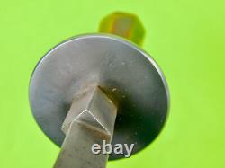 Vintage US Custom Made Medieval Style Rondel Dagger Fighting Knife with Sheath