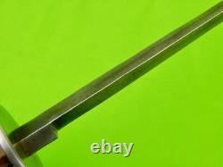 Vintage US Custom Made Medieval Style Rondel Dagger Fighting Knife with Sheath