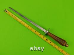 Vintage US Custom Made Medieval Style Rondel Dagger Fighting Knife with Sheath