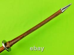 Vintage US Custom Made Medieval Style Rondel Dagger Fighting Knife with Sheath