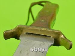 Vintage US WW2 Theater Custom Made Handmade Fighting Knife Dagger with Sheath