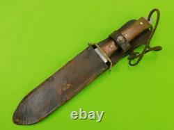 Vintage US WW2 Theater Custom Made Handmade Fighting Knife Dagger with Sheath