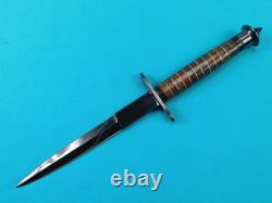 Vintage Unmarked Reproduction US Case V42 WW2 Fighting Knife Dagger with Sheath