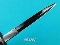 Vintage Unmarked Reproduction US Case V42 WW2 Fighting Knife Dagger with Sheath