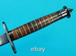 Vintage Unmarked Reproduction US Case V42 WW2 Fighting Knife Dagger with Sheath