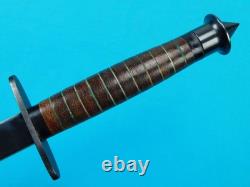 Vintage Unmarked Reproduction US Case V42 WW2 Fighting Knife Dagger with Sheath