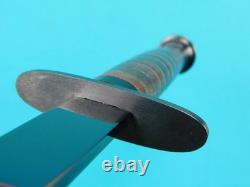 Vintage Unmarked Reproduction US Case V42 WW2 Fighting Knife Dagger with Sheath