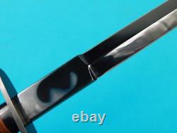 Vintage Unmarked Reproduction US Case V42 WW2 Fighting Knife Dagger with Sheath