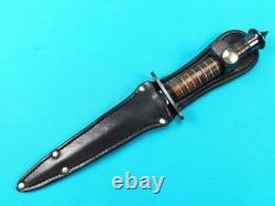 Vintage Unmarked Reproduction US Case V42 WW2 Fighting Knife Dagger with Sheath