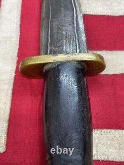 Vintage Unusual Australian? Or Tasmanian Devil Damascus Carved Dagger Knife