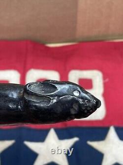 Vintage Unusual Australian? Or Tasmanian Devil Damascus Carved Dagger Knife