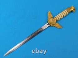 Vintage Very Rare Brazilian Brazil Air Force Dagger Fighting Knife with Scabbard