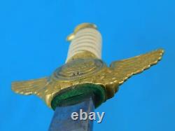 Vintage Very Rare Brazilian Brazil Air Force Dagger Fighting Knife with Scabbard