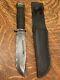 Vintage Ww2 Cattaraugus 225q Military Combat Knife Dagger & Leather Sheath