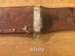 Vintage WW2 CATTARAUGUS 225Q Military Combat Knife Dagger & Leather Sheath V1