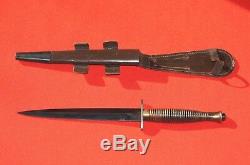 Vintage WW2 Fairbairn Sykes Dagger Fighting Knife England Great Condition