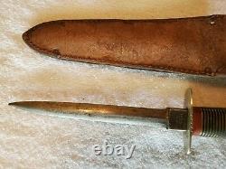 Vintage WW2 William Rodgers Sheffield Dagger Knife + Sheath I CUT MY WAY