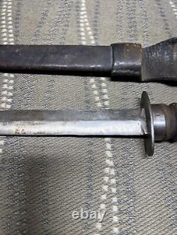 Vintage WWI German MILITARY STILETTO DAGGER KNIFE Dutch WW2 STORMDOLK COMMANDO