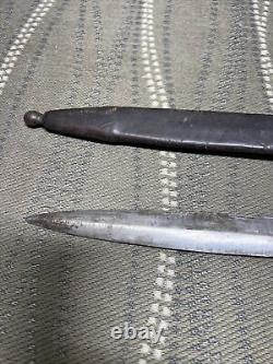 Vintage WWI German MILITARY STILETTO DAGGER KNIFE Dutch WW2 STORMDOLK COMMANDO
