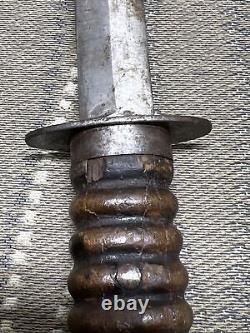 Vintage WWI German MILITARY STILETTO DAGGER KNIFE Dutch WW2 STORMDOLK COMMANDO