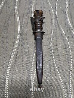 Vintage WWI German MILITARY STILETTO DAGGER KNIFE Dutch WW2 STORMDOLK COMMANDO