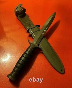Vintage WWII US M3 IMPERIAL Fighting Knife Dagger M8 Scabbard Sheath