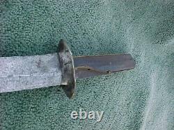 Vintage WWll Handmade THEATER Fixed Blade Fighting Knife 9-1/2 Dagger