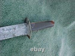 Vintage WWll Handmade THEATER Fixed Blade Fighting Knife 9-1/2 Dagger