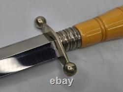 Vintage Weber Luzern Rostfrei Dagger Knife Swiss Retail Marked Solingen Style