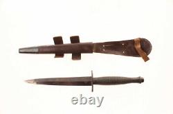 Vintage World War 2 British Commando Fighting Knife Dagger #4 England & Sheath