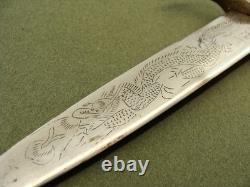 Vintage Ww2 German Fist Pommel Dragon Combat Fighting Dagger Dirk Knife Knives