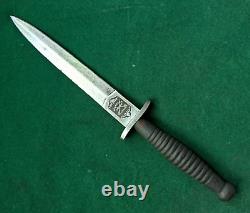 Vintage fairbairn sykes commando british fighting wood handle knife dagger