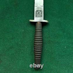 Vintage fairbairn sykes commando british fighting wood handle knife dagger