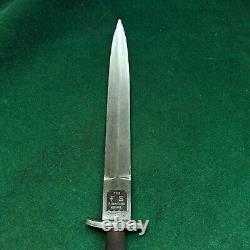 Vintage fairbairn sykes commando british fighting wood handle knife dagger