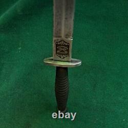 Vintage fairbairn sykes commando british fighting wood handle knife dagger