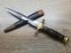 Vtg Very Rare 1950's Indonesian Military Army Dagger Saw Knife & Leather Sheath