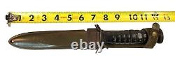 Vtg WWII US M3 Military Trench Fighting Knife Dagger IMPERIAL Blade USM8 Sheath