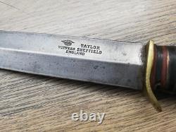 Vtg Ww2 British Taylor Eye Witness Sheffield Combat Trench Fighting Dagger Knife