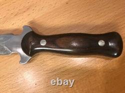 WESTERN U. S. A. W77 BOOT DAGGER FIGHTING KNIFE withORIGINAL SHEATH Wood handle