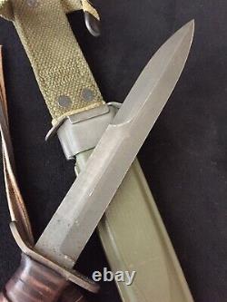 WW II 2 US M3 PAL Trench Fighting Knife Dagger M8 Scabbard Army Paratrooper A+